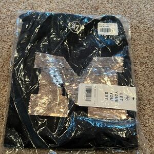 Michigan Wolverines crew pullover with sequin detail 47